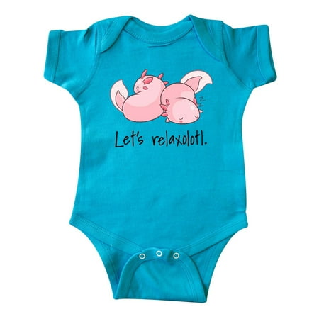 

Inktastic Let s Relaxolotl with Sleeping Axolotls Gift Baby Boy or Baby Girl Bodysuit