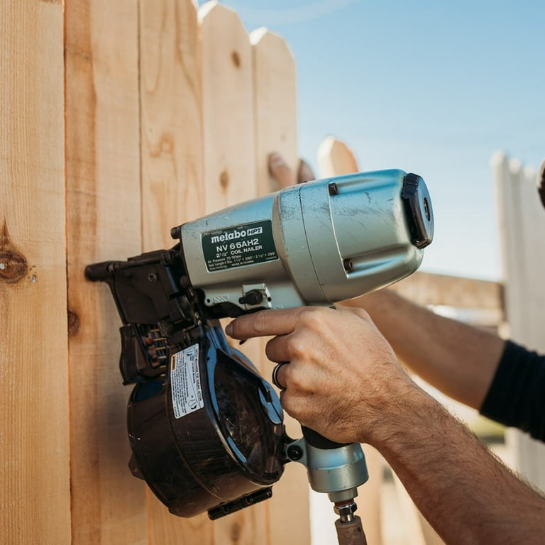 Metabo HPT 15Degree Pneumatic Siding Nailer In The Siding, 46 OFF