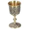 thumbnail image 2 of Copa De Cáliz Vintage, Copa De Comunión De Oro En Relieve, Vasos De Chupito De Latón Resistentes Y Seguros Para Alimentos, Copa De Vino De Bronce Copa Vintage En Relieve Cáliz, 2 of 7