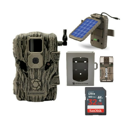Stealth Cam Fusion X 26MP Trail Camera with Solar Power Panel and Security Box
