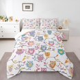 thumbnail image 2 of YST Kids Funny Bird King Size Comforter Set, Cartoon Wildlife Theme, Colorful Owl Design, 2 of 6