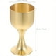thumbnail image 2 of QUTETN Golden Communion Cup Mini Chalice Goblet Brass Altar Cup Wine Glasses Buddha Water Offering Bowl Holy Water Cups for Church Ritual Cocktail Water Shot Cup, 7. 60X4. 00X4. 0.0inch, Golden, 2 of 4