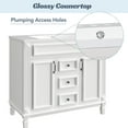 thumbnail image 4 of Litake 36'' Bathroom Vanity, Modern Bathroom Cabinet With Top Sink, 2 Soft Closing Doors And 2 Drawers Mirror Cabinet, Single Sink Bathroom Vanity Cabinet, 4 of 9