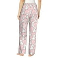 thumbnail image 3 of Xecao Cute Rabbit Women's Straight Lounge Pajama Pants: The Epitome of Relaxed Sleepwear, 3 of 9