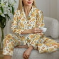 thumbnail image 6 of Sikiie Retro 70s 60s Flower Women's Long-Sleeve Shirt and Full-Length Bottom Pajama Set (s-xxl)-Medium, 6 of 7