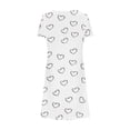 thumbnail image 5 of Mini Vestido de Verano Color Sólido Cuello en V Manga Corta Vestido de Becerro Medio, Vestido Corto de Verano, 5 of 5