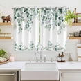 thumbnail image 2 of Eucalyptus Leaves Kitchen Curtains 72 Inch Length, Watercolor Sage Green Botanical Grommet Top Bedroom Living Room Curtains, Light Filtering Cafe Curtain Drapes 2 Panels Set 104''x72'', 2 of 9