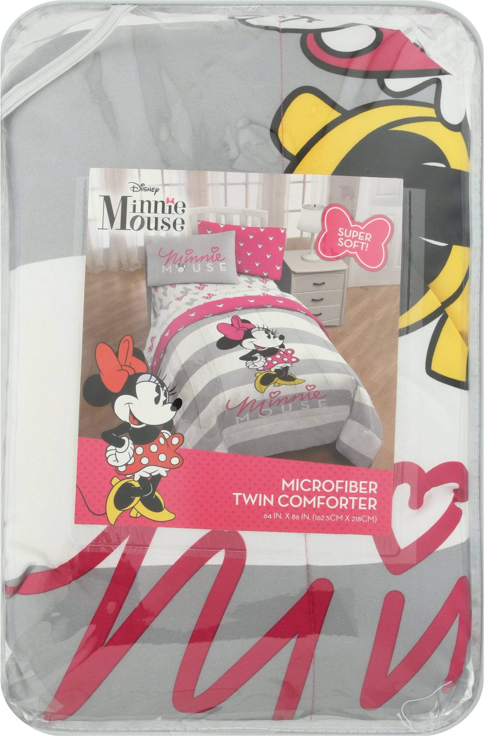 Franco Disney Minnie Mouse Gray & White Twin Comforter 