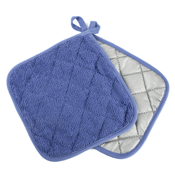 Cotton Pot Holders, Kitchen Basic Potholder Heat Resistant, Terry Pot Holder Set for Cooking and Baking