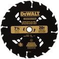 thumbnail image 1 of Hoja de sierra circular DEWALT DW3174 de 20 dientes para madera tratada, 1 of 5