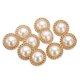thumbnail image 1 of Uxcell 10 piezas 24L Botones de costura metálicos dorados de perla de 15 mm, 1 of 7