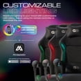 thumbnail image 5 of Gamer Gear EdgeX Customizable RGB LED Gaming Chair with Vibrating Lumbar Pillow, Headrest Pillow, Adjustable Recline, Extendable Padded Footrest, and 275 lb Capacity, Black, 5 of 12