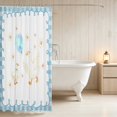 thumbnail image 3 of Erosebridal Goose Shower Curtain 72Wx72L for Girls, Blue Balloon Waterproof Bathroom Curtain, 3 of 5