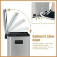 thumbnail image 6 of Kitchen Trash Can With Lid For Office Bedroom Bathroom Step Trash Bin Fingerprint-Proof Brushed Stainless Steel Garbage Can 10 Gallon/ 40L, 6 of 10