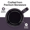 thumbnail image 3 of Omniware Teaz Cafe 11 oz Classic Mug, Set of 4 - Vintage Stoneware Coffee Cups, Nostalgic 50s-Inspired Drinkware, Rustic Farmhouse Aesthetic, Dishwasher Safe, Ideal for Tea or Espresso (Aubergine), 3 of 7