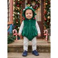 thumbnail image 4 of RUINIXCW Newborn Baby Christmas Costume Infant Baby Girl Boy Christmas Outfit Fall Winter Fleece Romper Sleeveless Hooded Zipper Xmas Cosplay Clothes, 4 of 9
