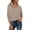 Khaki, variant on KHONTS Women's Polo V Neck Long Sleeve Sweaters Plus Size Lightweight Dressy Casual Business Basic Knit Pullover Top 2025 Fall Outfits White XL