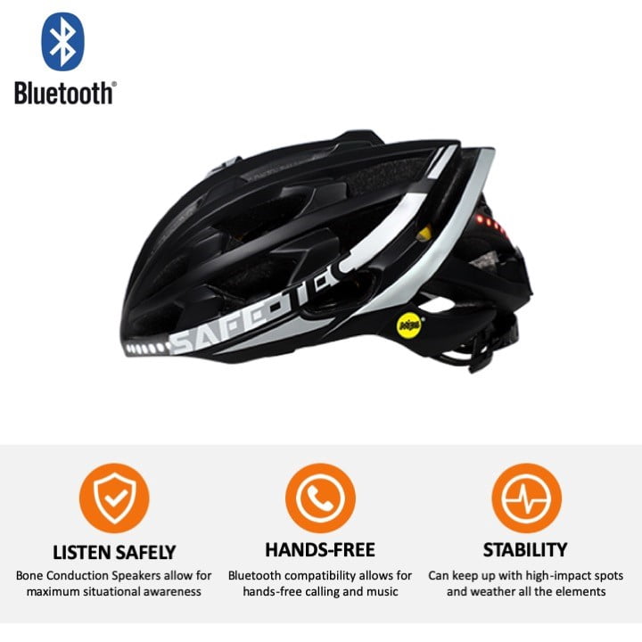 Safe-Tec Bicycle Black Silver Smart 
