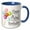 Blue/White, variant on 3drose, Colorful Balloons Happy Third Birthday, 15oz Two-tone Black Mug