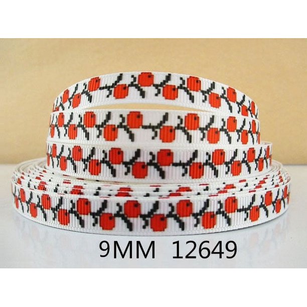 Cinta de grosgrain estampada de Ballet de 5 yardas, 3/8 "y 9mm, para envolver regalos, cintas para el pelo DIY, decoración para fiesta de Navidad, 5Yc4531