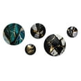 thumbnail image 2 of Designart "Green-Hued Geode Abstraction I" Abstract Marble Metal Wall Art Set of 5 Piece, 2 of 5