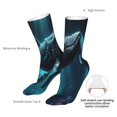 thumbnail image 4 of Salouo Vintage Blue Pattern Whale Pattern Fun Novelty Crew Socks,Casual Athletic Socks Neutral Socks, 4 of 7