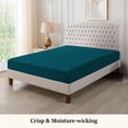 thumbnail image 6 of 1000 Thread Count 3 Piece (1- Fitted Sheet + 2- Pillow cover) Quality 15 Inch Deep Pocket 100% Egyptian Cotton Color Teal Solid Size Twin XL, 6 of 6