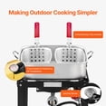 thumbnail image 5 of KFFKFF 18 Quart Seafood and Wing Cooker with Twin Baskets, Aluminum Propane Powered Cooking Kit, Outdoor Deep Seafood Boiler with Temperature Gauge and 58,000 BTUs Propane Heat Sources, 5 of 9