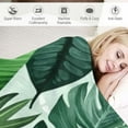 thumbnail image 3 of ARISTURING  Leaf Blanket, Green Leaf Blanket Throw, Soft Lightweight Monstera Palm Tropical Leaf Flannel Blanket, Green White Forest Jungle Plant Cozy Plush for Adult Teens, Sofa Bed Office, 3 of 6
