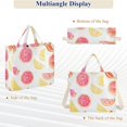 thumbnail image 6 of FORMRS Womens Corduroy Tote Bag Crossbody Shoulder Handbag with Pocket, White Grapefruit Slices, 6 of 7