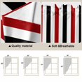 thumbnail image 5 of Swag Valance Curtains for Windows, Red Black Stripe Light Filtering Kitchen Curtains with Rod Pocket, Geometric White Vertical Striped Window Treatment Valances for Living Room, 36x45 - 2 PCS, 5 of 9