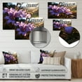 thumbnail image 4 of Designart "Sunrise Over the Violets Field III" Violets Metal Wall Art Prints, 4 of 5