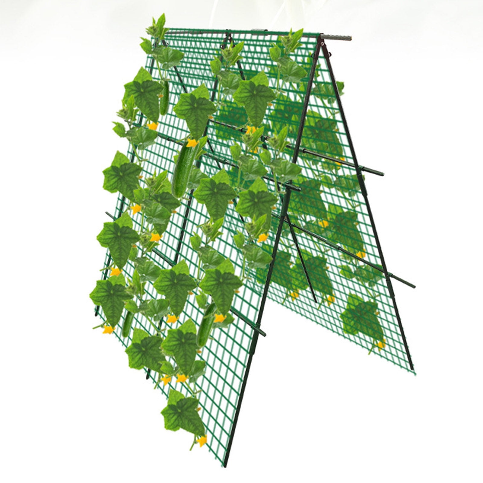 Homerr Cucumber Trellis Plastic-coated Steel Pipe A-Frame Cucumber Trellis Plastic-Coated Steel Pipes Plant Growth Support Trellis Easy Installation Complete Plant Support Frame