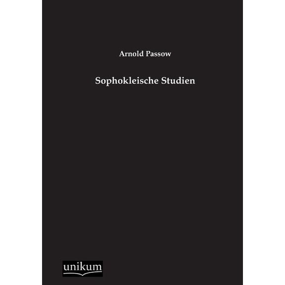 Sophokleische Studien (Paperback)