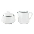 thumbnail image 1 of FUYU White Ceramic Creamer and Sugar Set Coffee Serving Set, 1 of 4