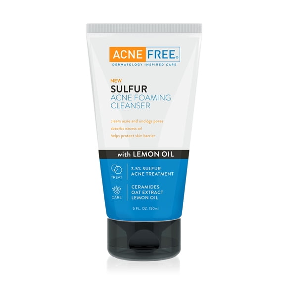 Limpiador espumoso para acné sin azufre y aceite de limón, 150 ml
