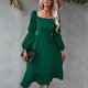 thumbnail image 1 of Vestido de primavera y otoño,Vestido con mangas de linterna para mujer, vestido con espalda elástica, vestido fluido con volantes, diseño aerodinámico, 1 of 6