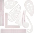thumbnail image 2 of HLONK Sewing Ruler Set Inch and Metric Clear Curve Straight Shape Marking Ruler Kit Precise Sewing Measuring Ruler, 2 of 10