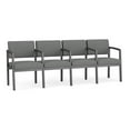 thumbnail image 1 of Fauteuil d'Accueil Lenox en Acier à 4 Places / Acier Charbon / Gris Pâle, 1 of 5