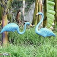 thumbnail image 5 of PMU Luau Paradise Lawn Flamingo Decor - Large Flamingo for Lawn & Yard Ornaments - Perfect Outdoor Decor for Luau Tropical Party - Carribean Blue (1/pkg)Pkg/1, 5 of 7