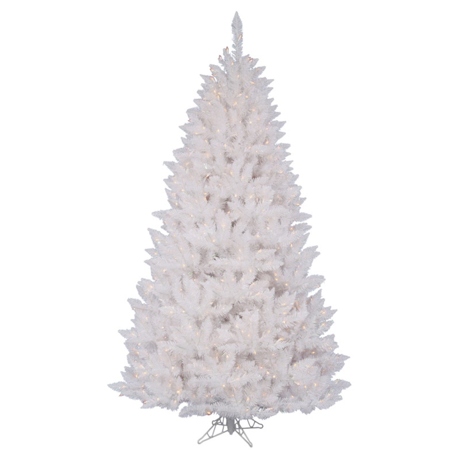 white pre lit christmas tree