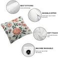 thumbnail image 4 of Acheng Chinoiserie Mughal Flower Pillow Covers Asian Style Throw Pillow Cover Coral Farmhouse Pillow Case Cushion Cover Home Decor for Bedroom Living Room Sofa,Set of 2 White, 4 of 6