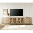 thumbnail image 2 of WAMPAT Kitchen Sideboard Buffet Cabinet with Storage, Farmhouse 4-in-1 Glass Cabinets & Dresser for Dining Room, TV Console Table & Entertainment Center for Living Room & Bedroom, Oak, 2 of 7