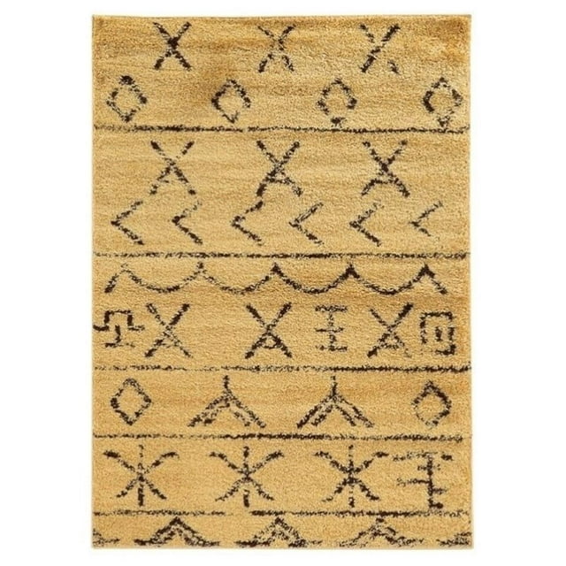Hawthorne Collection Tapis Shag 3 Pieds x 5 Pieds en Camel