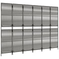 thumbnail image 2 of vidaXL Room Divider 6 Panels Grey Poly Rattan, 2 of 5