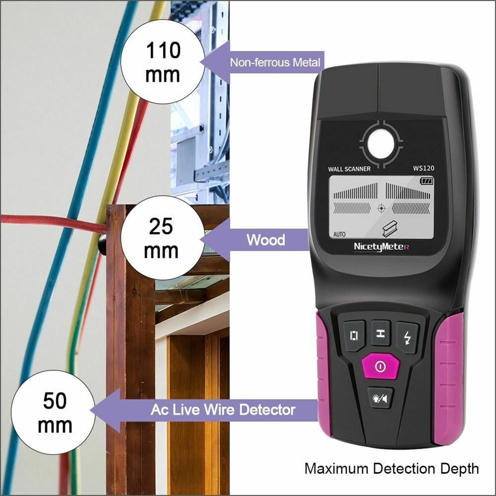 Wall Scanner Digital Wall Detector Live Wires Cable PVC Water Pipe Metal Finder