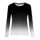 thumbnail image 4 of Camisas Para Mujer Casual Cuello Redondo Manga Larga Impreso Camisa Suelta Blusa Tops Odeerbi ODB129433, 4 of 5