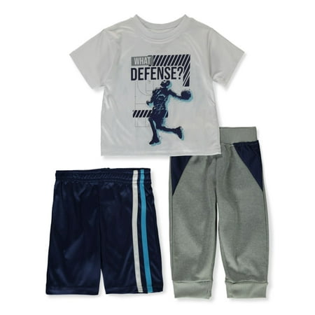 

24/7-365 Baby Boys 3-Piece Baller Joggers Set Outfit - white 3 months (Newborn)