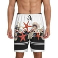 thumbnail image 2 of Picia Starfishes Shells Pajama Shorts for Men, Men's Pajama Bottoms, Sleepwear,Short Pajama Pants-4X-Large, 2 of 9