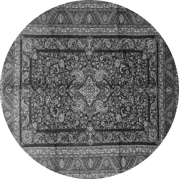 Ahgly Company Indoor Round Persian Gray Traditional Area Rugs, 3' Round